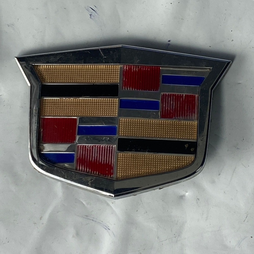 Cadillac Emblem Badge Shield Logo Chrome Red Blue Gold V Series‎